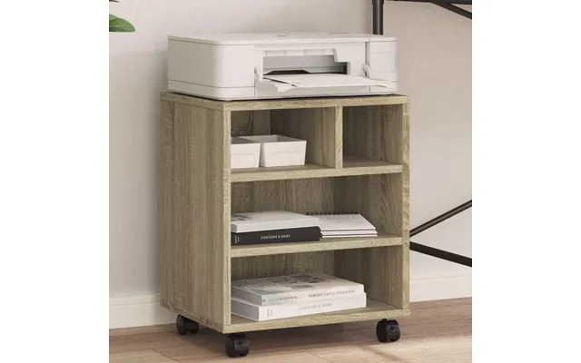 Printerstativ Med Hjul 41×32×48 Cm - Sonoma-eg