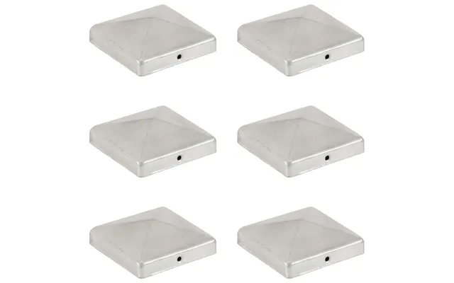 Pyramideformet Stolpehætte 6 Stk. 101x101 Mm Galvaniseret Metal