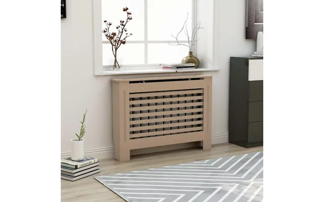 Radiatorskjuler 112×19×81,5 Cm I Mdf - Moderne Lameldesign