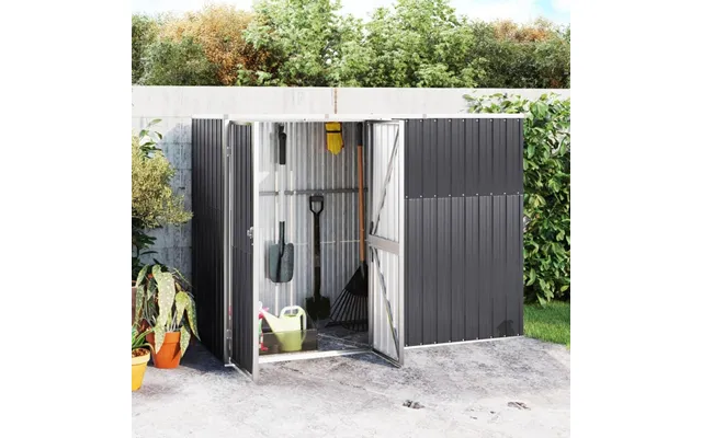 Redskabsskur Til Haven 225×89×161 Cm - Galvaniseret Stål, Antracit