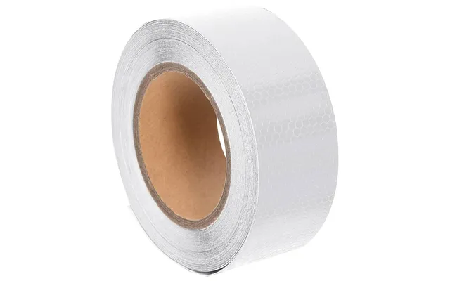 Reflekstape 5 Cm X 20 M - Hvid Pvc, Selvklæbende