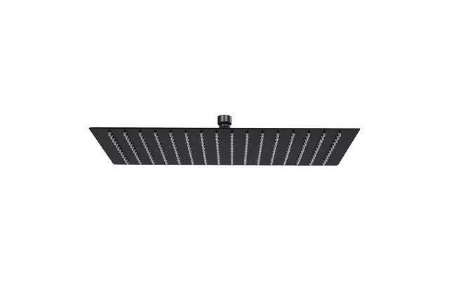 Regnbrusehoved 40 × 30 Cm - Rektangulær, Rustfrit Stål, Sort