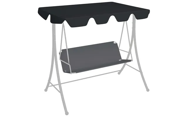 Reservebaldakin Til Havegynge 188 168 × 145 110 Cm - Sort