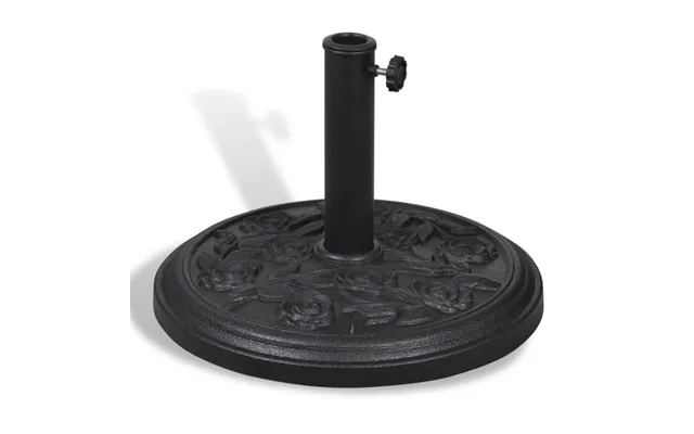 Rund Parasolfod I Sort Harpiks Og Stål - 9 Kg