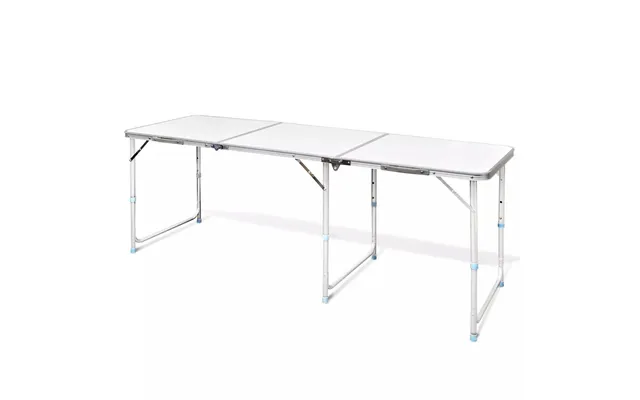 Sammenfoldeligt Højdejusterbart Campingbord I Aluminium - 180 × 60 Cm