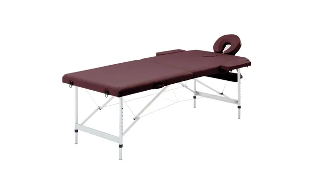 Sammenfoldeligt Massagebord Med Aluminiumsstel - 2 Zoner, Lilla