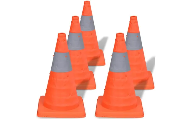 Sammenklappelige Trafikkegler 42 Cm - Sæt Med 5