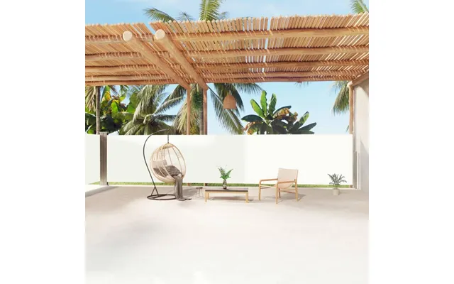 Sammenrullelig Sidemarkise 160 × 1.200 Cm - Cremefarvet