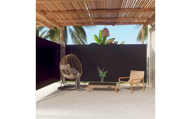 Sammenrullelig Sidemarkise 180 × 600 Cm - Sort