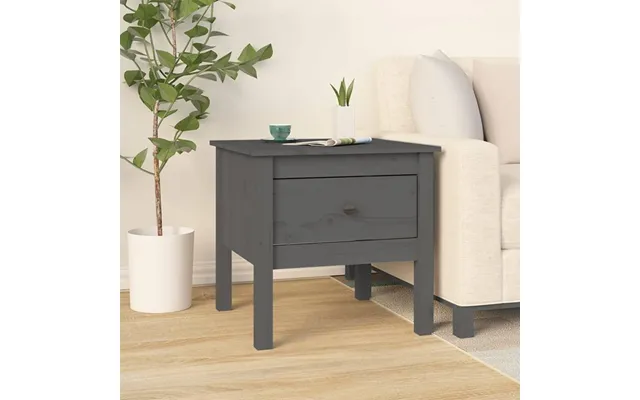 Sidebord I Massivt Fyrretræ - 50 × 50 × 49 Cm, Grå