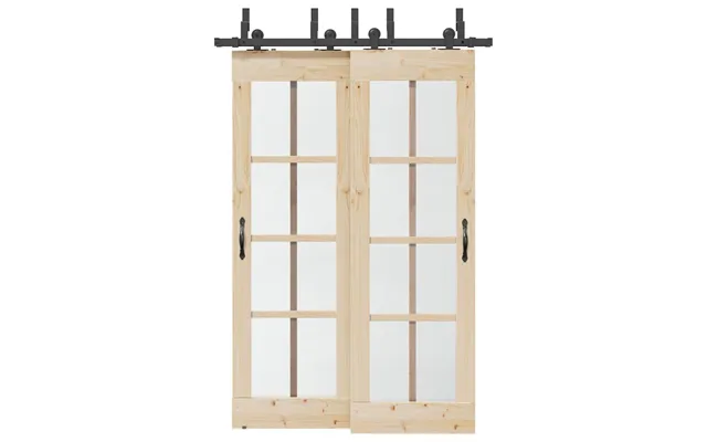 Skinnesæt Til Skydedør 152,5 Cm - Stål, Sort