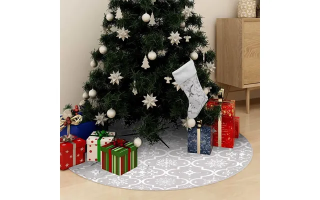 Skjuler Til Juletræsfod Med Julesok - 122 Cm Stof, Hvid