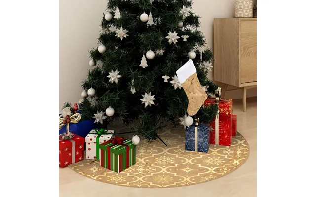 Skjuler Til Juletræsfod Med Julesok - 90 Cm Stof, Gul