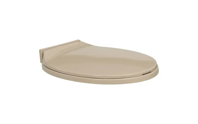 Soft Close Toiletsæde - Oval, Beige Polypropylen