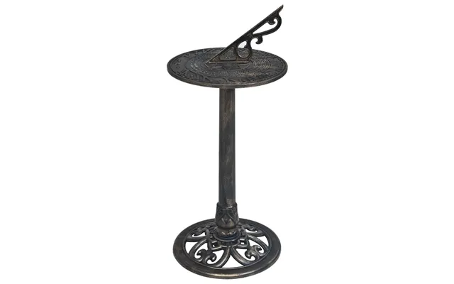 Solur På Sokkel 35,5 × 82 Cm - Plastik, Bronzefarvet