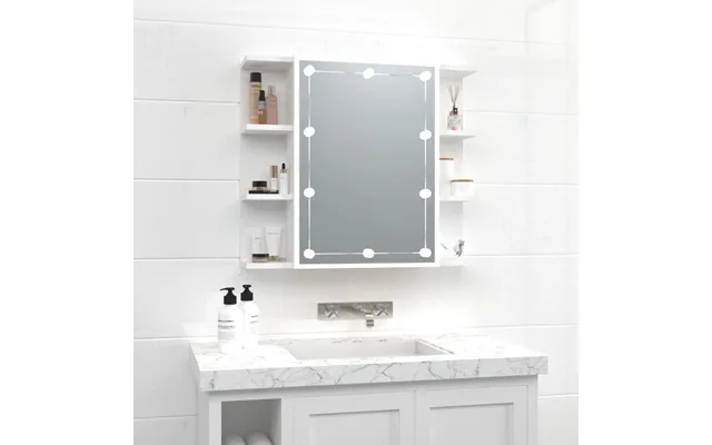 Spejlskab Med Led-lys 70x16,5x60 Cm Hvid