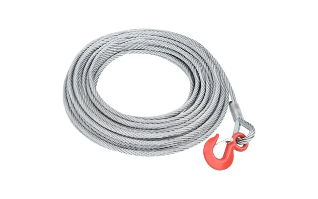 Stålkabel 20 M - 11 Mm Med Sikkerhedskrog, 1.600 Kg