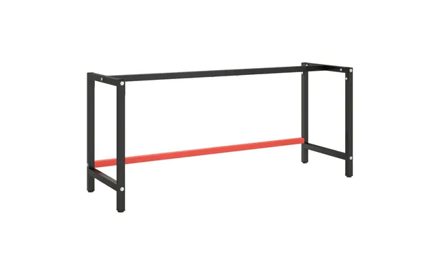 Stel Til Arbejdsbænk 180×57×79 Cm - Metal, Mat Sort Rød