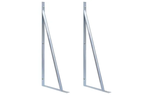 Støttebeslag Til Hegnsstolper - 2 Stk. Galvaniseret Stål, 65 × 25 Cm