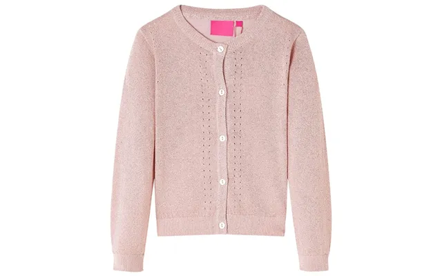 Strikket Cardigan Til Børn Str. 128 Strik Lyserød