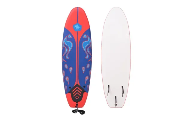 Surfbræt 170 Cm - Blå Rød Begyndervenligt Softboard
