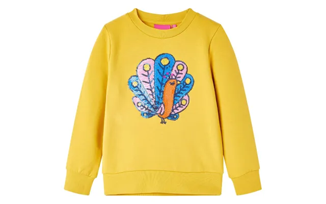 Sweatshirt Til Børn Str. 116 Okkerfarvet