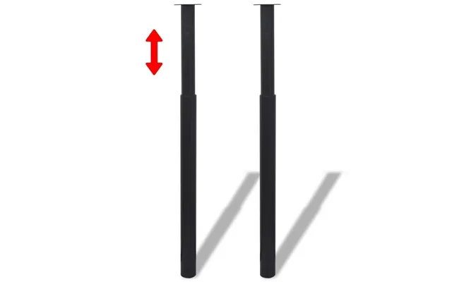 Teleskopiske Bordben - Sort, 710-1.100 Mm Sæt Af 2