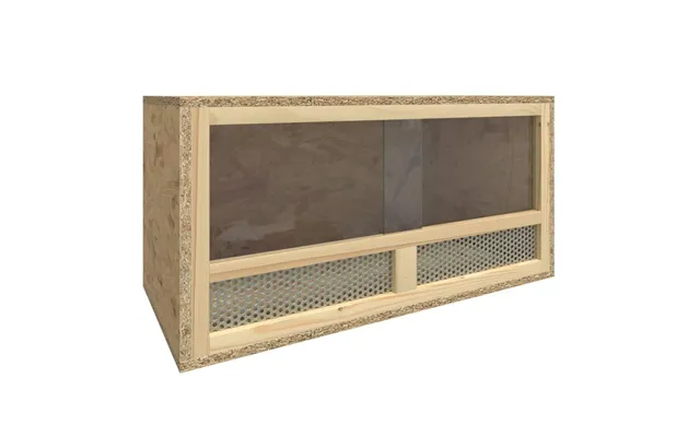 Terrarium 60×30×30 Cm I Konstrueret Træ Med Glas Og Stålnet