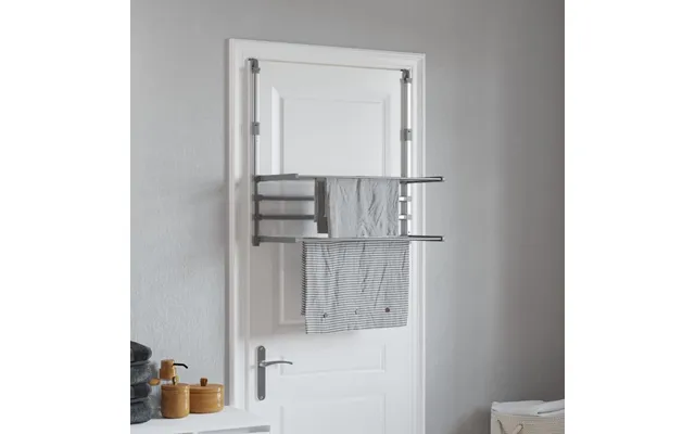Tørrestativ Til Altan Og Dør 89 X 25 X 60-95 Cm Aluminium