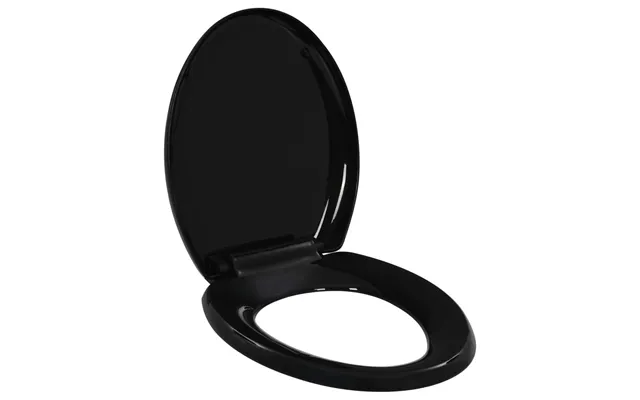Toiletsæde Med Soft-close Og Quick Release - Sort, 45,5 × 37,5 Cm