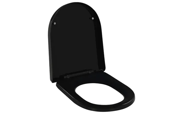 Toiletsæde Med Soft-close Og Quick Release - Sort, 47 × 35 Cm