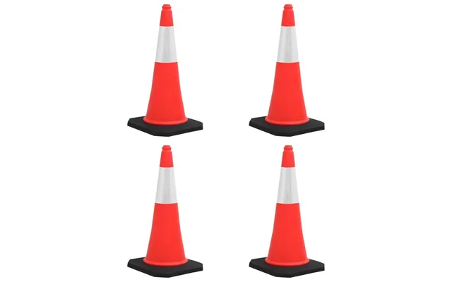Trafikkegler 4 Stk. Med Refleks Og Tung Bund - 75 Cm