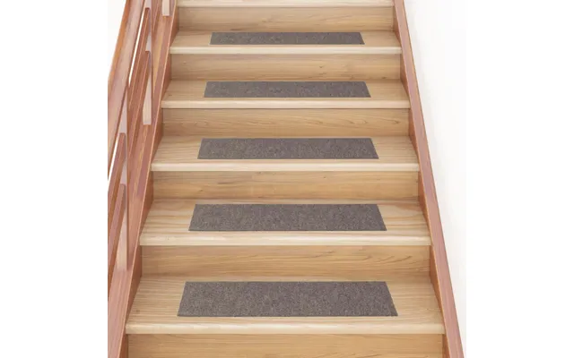 Trappemåtter Selvklæbende - 15 Stk. 76 × 20 Cm, Beige Rektangulære