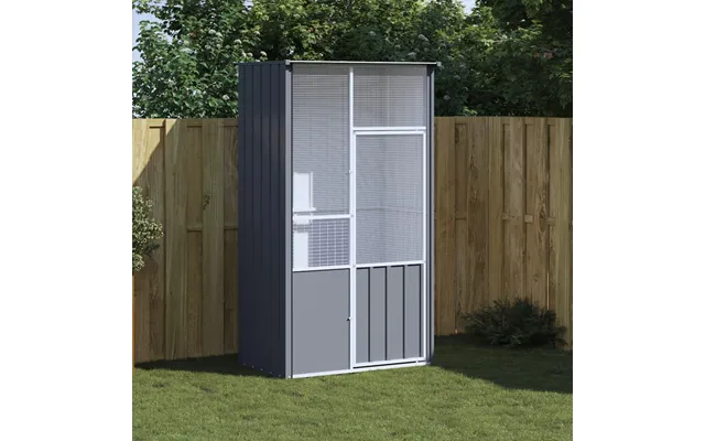 Udendørs Fuglebur 115 × 78 × 200 Cm - Galvaniseret Stål, Antracitgrå