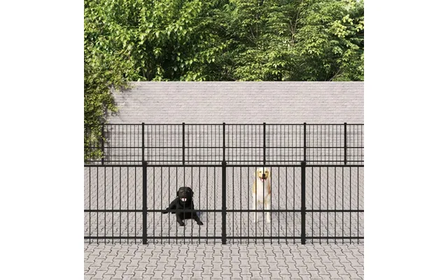 Udendørs Hundegård I Stål - 76,21 M , Sort