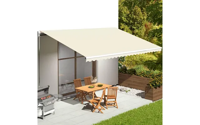 Udskiftningsdug Til Markise 6 × 3,5 M - Cremefarvet Polyester