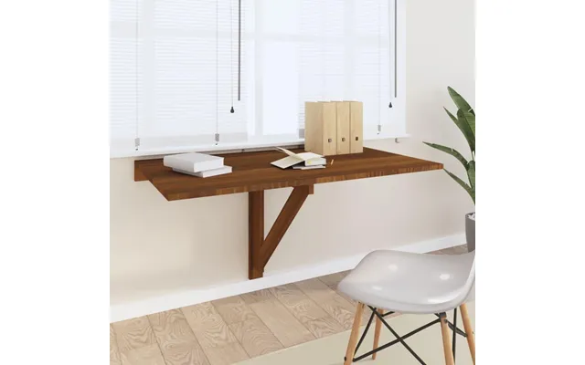 Væghængt Klapbord 100×60×56 Cm - Konstrueret Træ, Brun Egetræsfarve