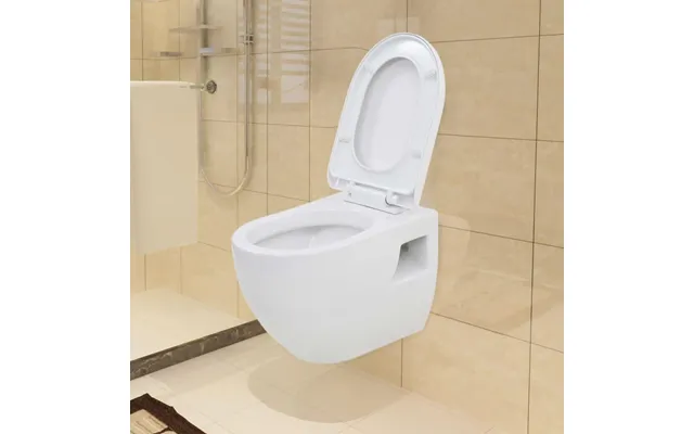 Væghængt Toilet I Keramik - Hvid, Soft Close