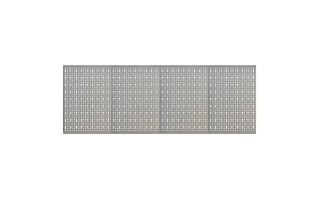 Vægmonterede Værktøjspaneler - 4 Stk. 40×58 Cm I Stål, Grå