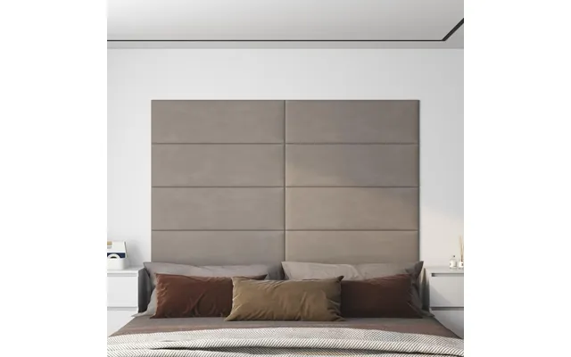 Vægpaneler 12 Stk. 90x30 Cm 3,24 M Fløjl Lysegrå