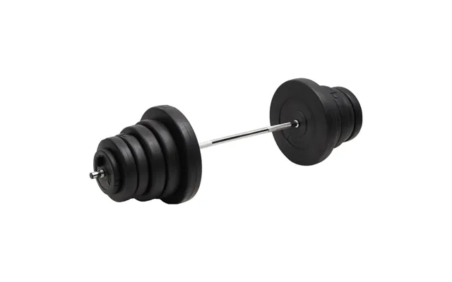 Vægtstang Med Skiver 90 Kg - Justerbart Vægtstangssæt