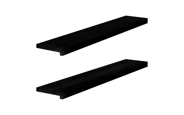 Vindueskarme 2 Stk - Brunsort Egetræ 110 × 20 × 2 Cm