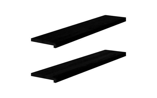 Vindueskarme I Massivt Egetræ - 2 Stk, Brunsort, 120 × 30 × 2 Cm