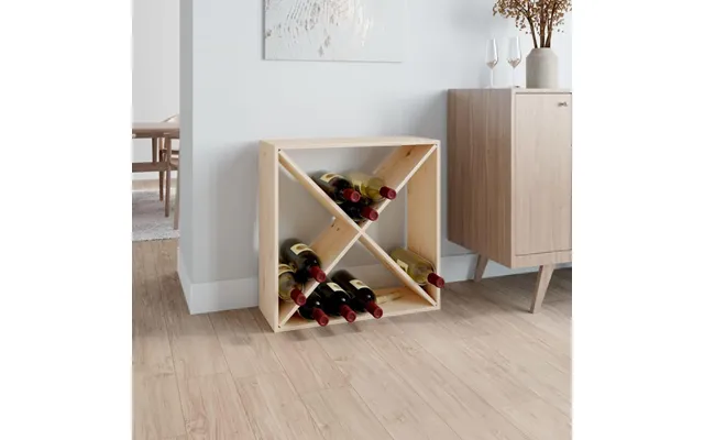 Vinreol 62 × 25 × 62 Cm I Massivt Fyrretræ - Barskab Vinopbevaring