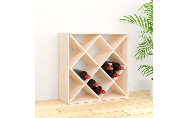 Vinreol 62x25x62 Cm Massivt Fyrretræ
