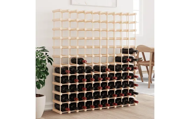 Vinreol Til 120 Flasker - 112,5 × 23 × 123,5 Cm I Massivt Fyrretræ