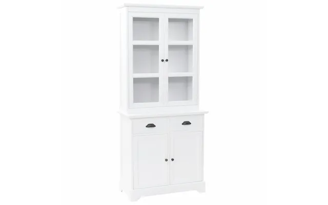 Walisisk Kommode Med 4 Døre - Mdf Og Fyrretræ, 80 × 40 × 180 Cm, Hvid