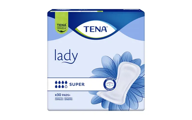 Inkontinens Bind Med Høj Sugeevne Til Kvinder - Diskret Design Tena Lady Super, 30 Stk