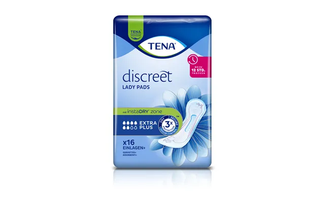 Inkontinens Indlæg Til Kvinder Med Høj Sugeevne Tena Discreet Extra Plus - 16 Stk