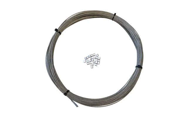 Pakketilbud 50 Meter 2mm 7x7 Rustfri Stålwire 25 Stk Talurit Lås T - Nr